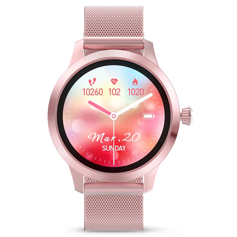 Women Fashion Smart Watch Full Screen Touch Sport Fitness Tracker Watch Heart Rate Blood Pressure for iOS Android Smartwatch 