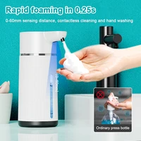 420ML Automatic Foaming Soap Dispenser 4 Gear Infrared Sensor USB Rechargeable Sanitizer Dispenser Wall Mounted IPX6 2