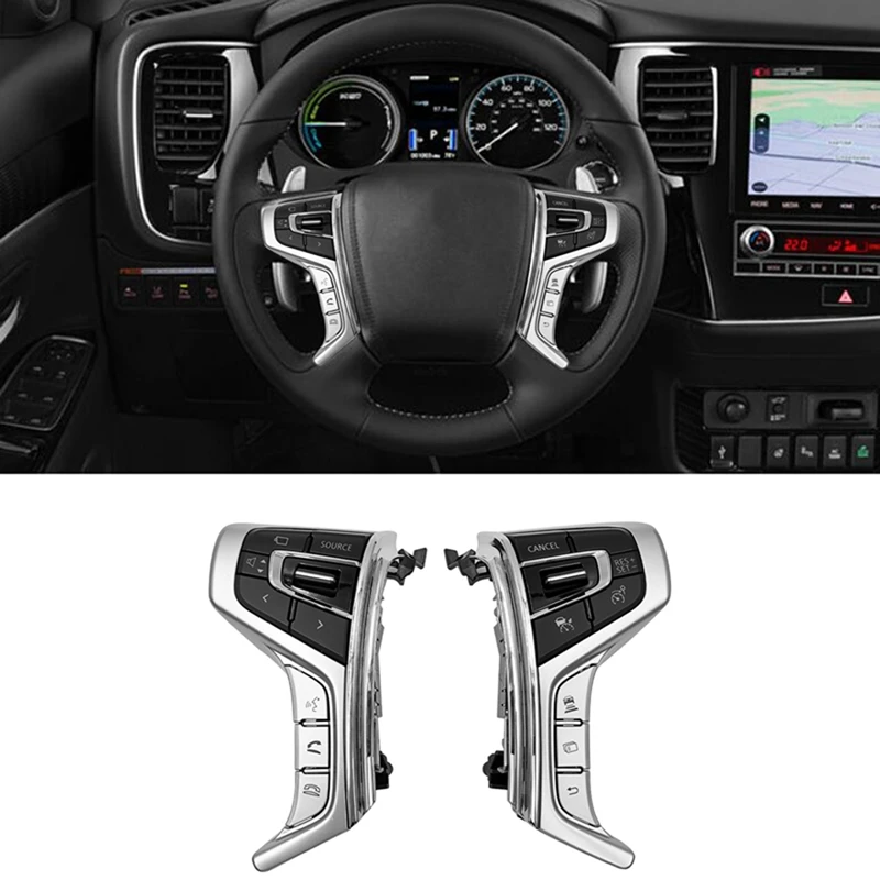 

Car Cruise Control Switch Steering Wheel Multimedia Audio Button For Mitsubishi PAJERO SPORT 15-22 Outlander Delica L200