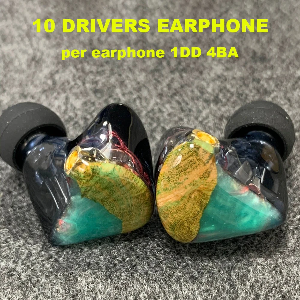 

HiFi Earphone in-ear Monitor Headphone MMCX Detachable Cable Earbuds Hybrid Technology 1DD 4BA IEM Ear Buds Headsets Earplugs