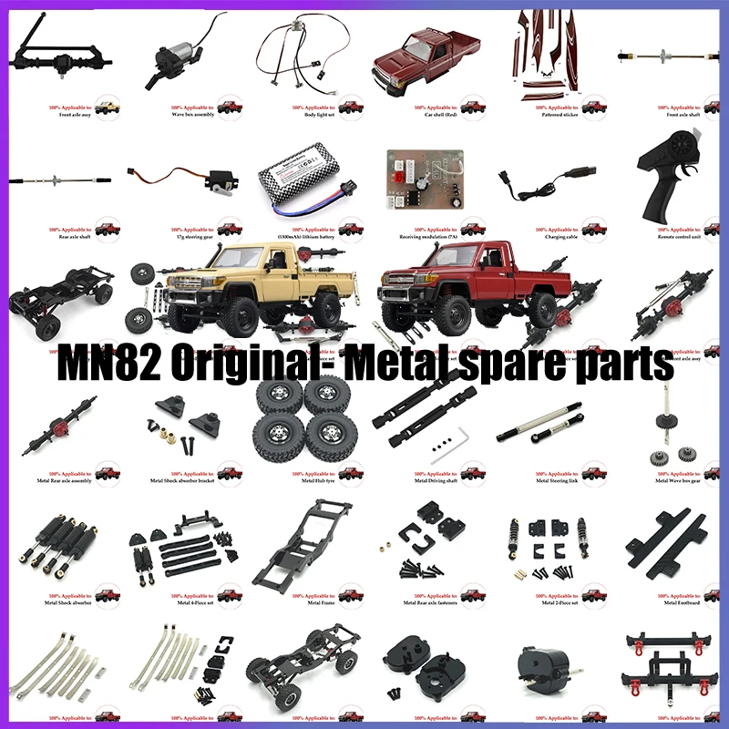 RC Crawler Upgrade Parts MN MODEL MN82 LC79 Metal Front and Rear Axle with 3mm To 4mm Shaft Sleeve 1/12 RC Car Upgrade Parts Accessories Car Accessories