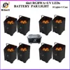 No Tax Flight case 8pcs 6x18W Wireless Battery Powered Par Light RGBWAUV 6IN1 Remote Wifi Portable LED Stage Effect Light bag 1