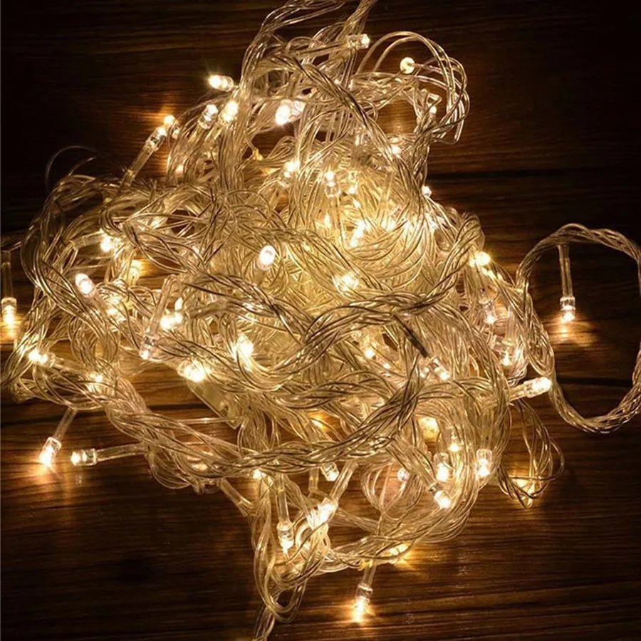 

10M 100LED Warm White Fairy String Lights Holiday Christmas Decoration Party Supplies EU Plug