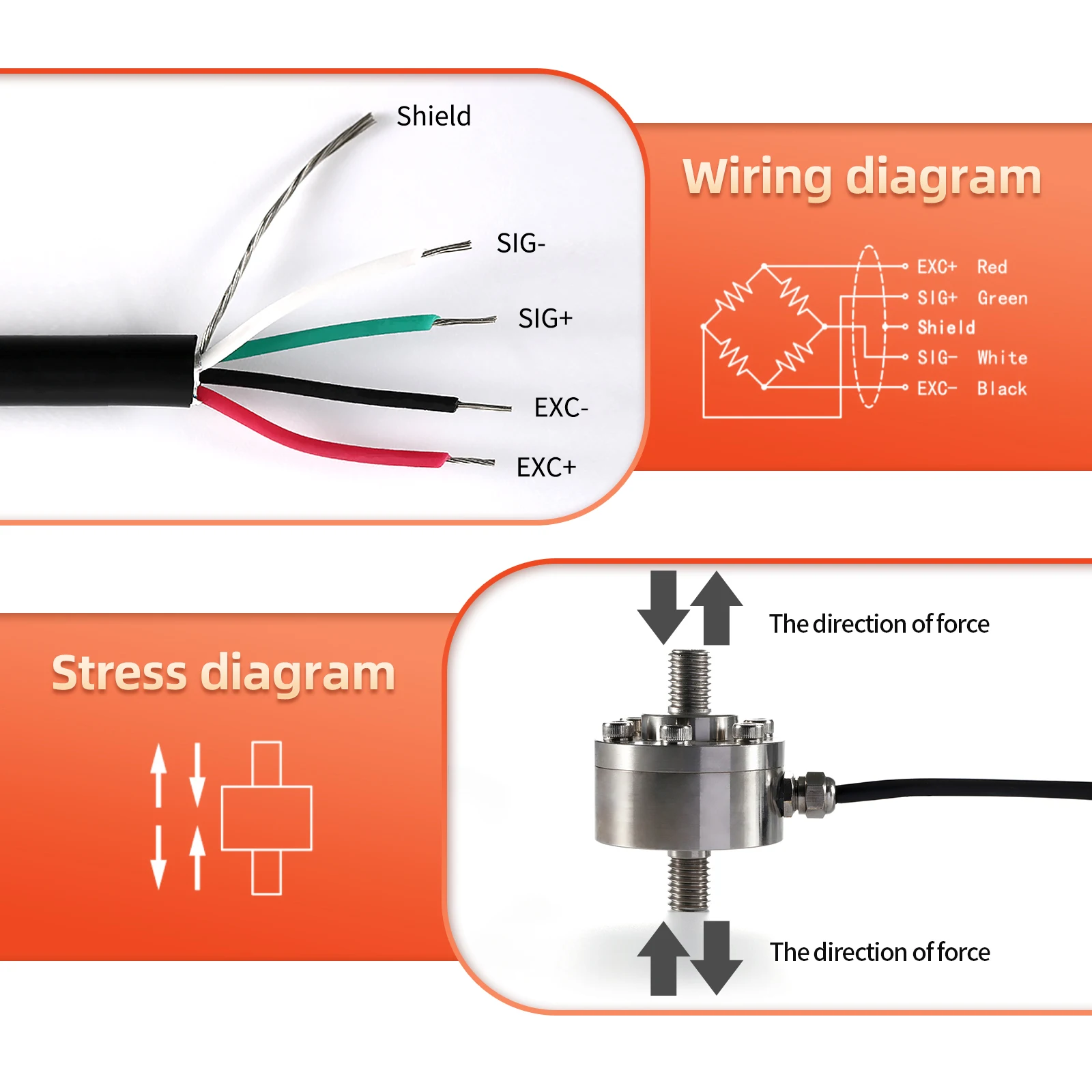 Loadcell strain gauge miniature tension sensor load cell 50kg 100kg 200kg 300kg 500kg 1000kg 2000kg