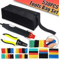 300W Hot Air Gun Electric Heat Blower Tool Kit for DIY Shrink Tubing Soldering Wrap Plastic Rubber Stamp with heat shrik tube 1