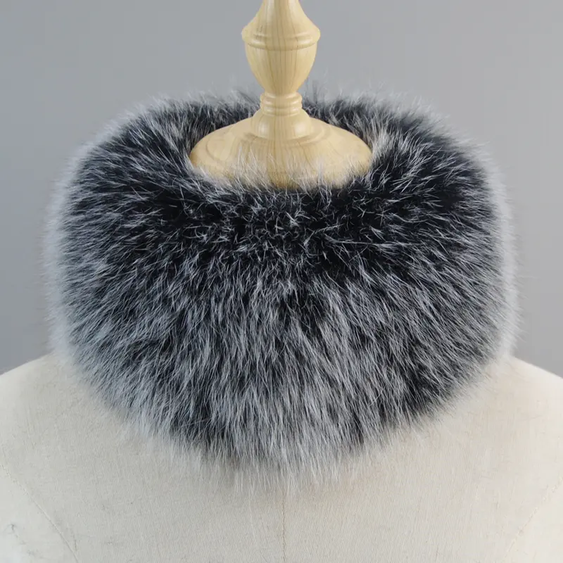 2026 Hot Sale Women Real Fox Fur Scarf Fur Headbands Good Elastic Winter Luxury Neck Warmer Natural Fur Mufflers Ring Scarves - Image 4