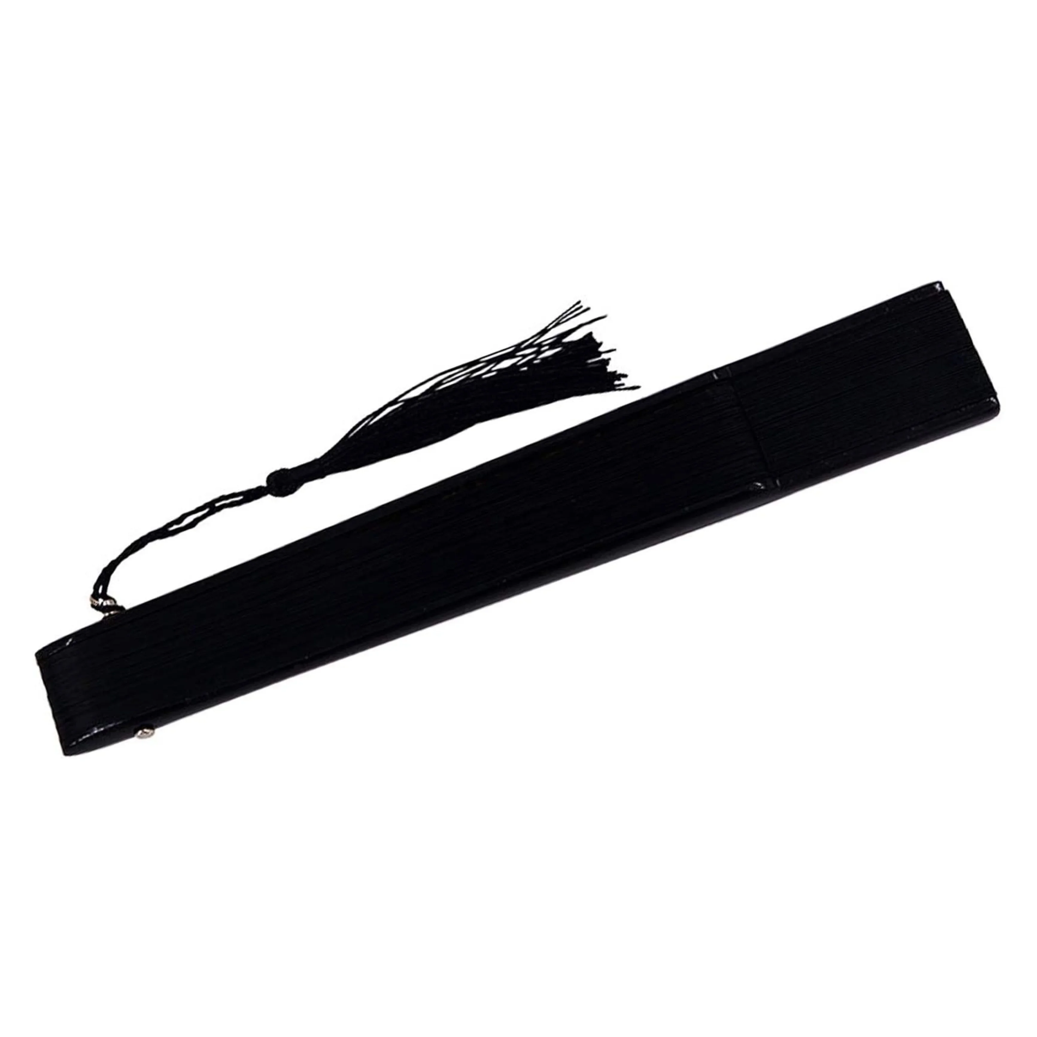 Vintage Black Bamboo Folding Fan – Handmade Retro Chinese/Japanese Style, 21.01 cm, Lightweight & Durable