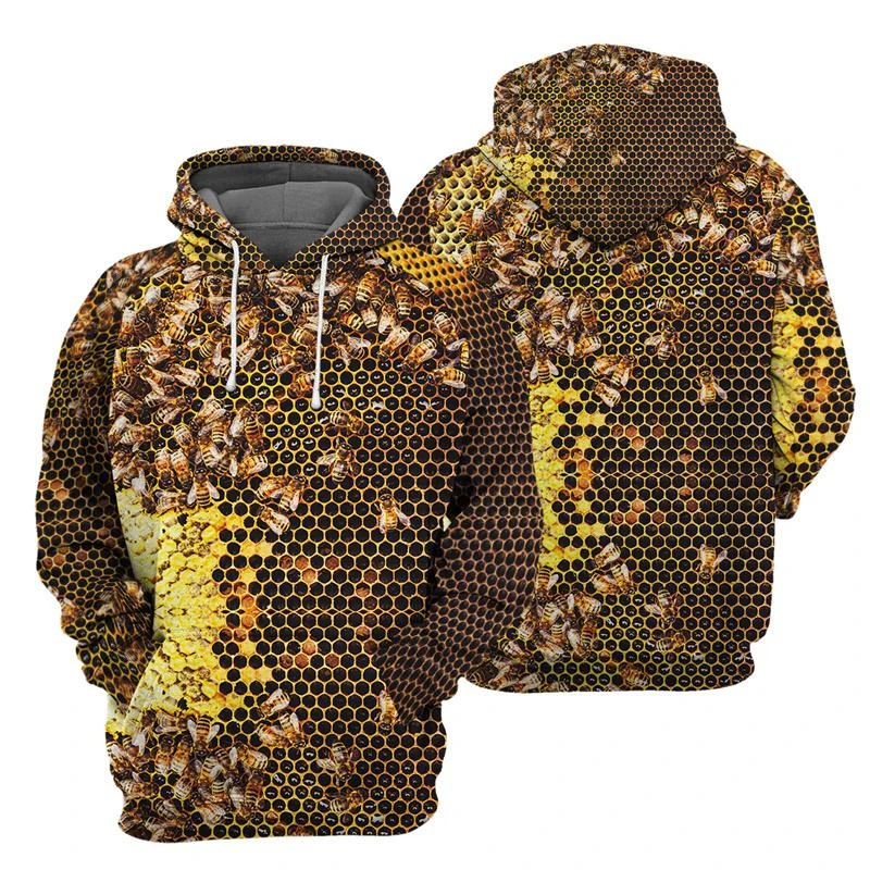 Bee Pattern Hoodie 4