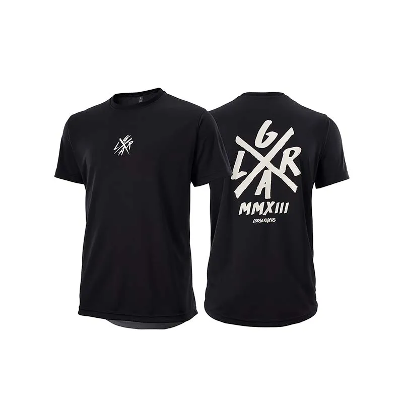 Camiseta de manga corta para hombre, transpirable, de secado rápido, para ciclismo de montaña, motociclismo, descenso, carreras todoterreno, Loose Rider
