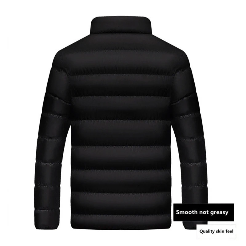 Men's Outwear Coats Solid Stand Collar Male Windbreak Cotton Thick Warm Tops Parka Jackets Men Winter Casual Padded Down Jacket
