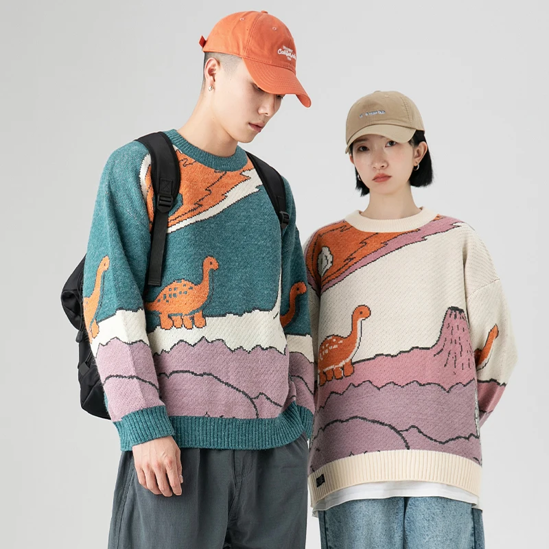 

Winter Christmas sweater for men and women lovers loose lazy New Year sweater top