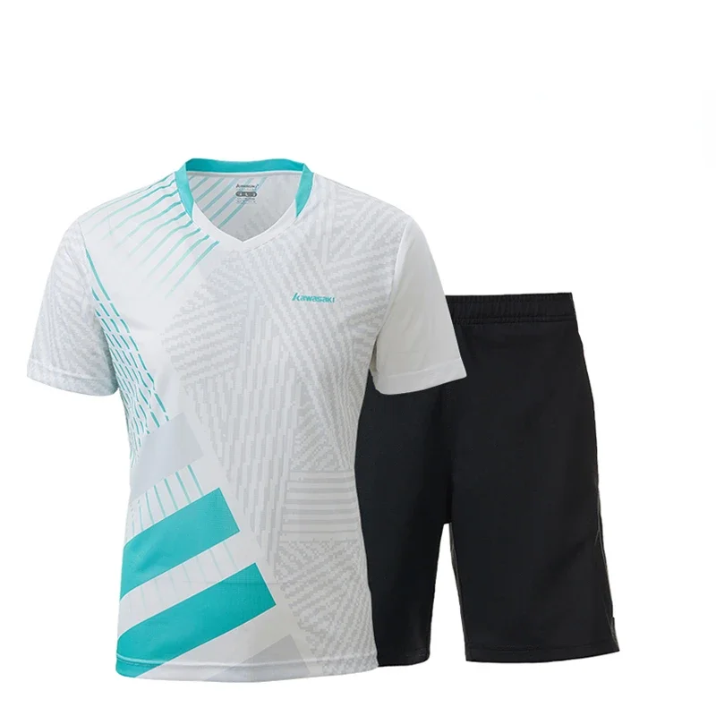 new Hot Kawasaki Tennis t-shirt match badminton short sleeve t shirt clothing quick dry sport Jersey top men women polo