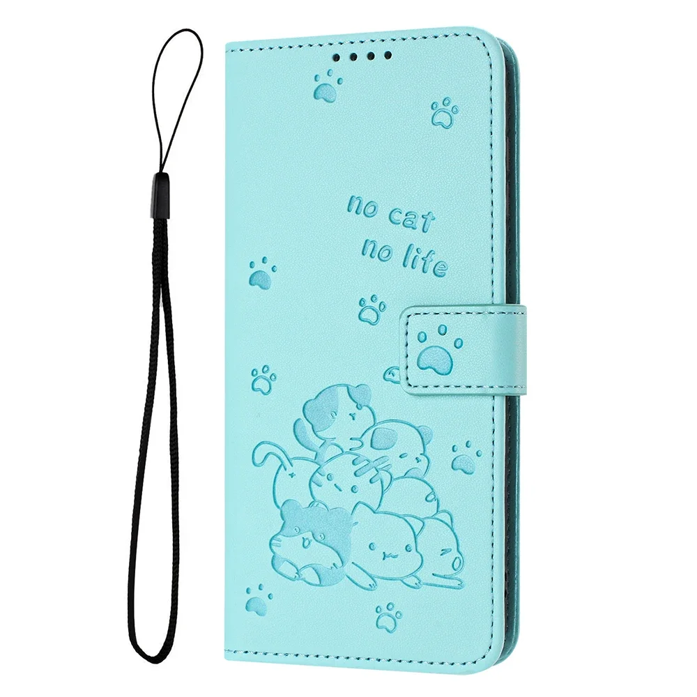 Curte Cat Leather Wallet Phone Cover Case