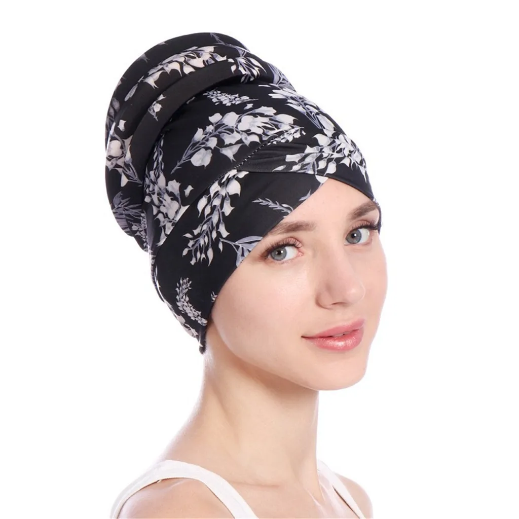 

Women Islamic Muslim Hijab Turban Hat Headwrap Scarf Cover Chemo Cap Newly Printed Women'S Beach Hat 2024 New Hats Beanie