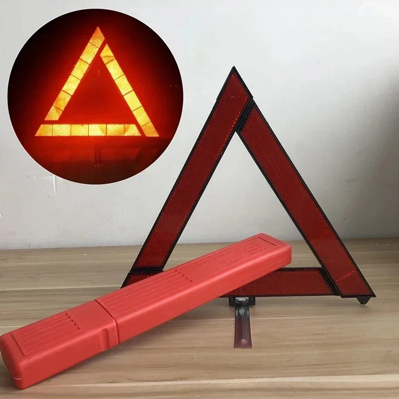 Red Reflective Triangle Car Emergency Breakdown Warning Tool