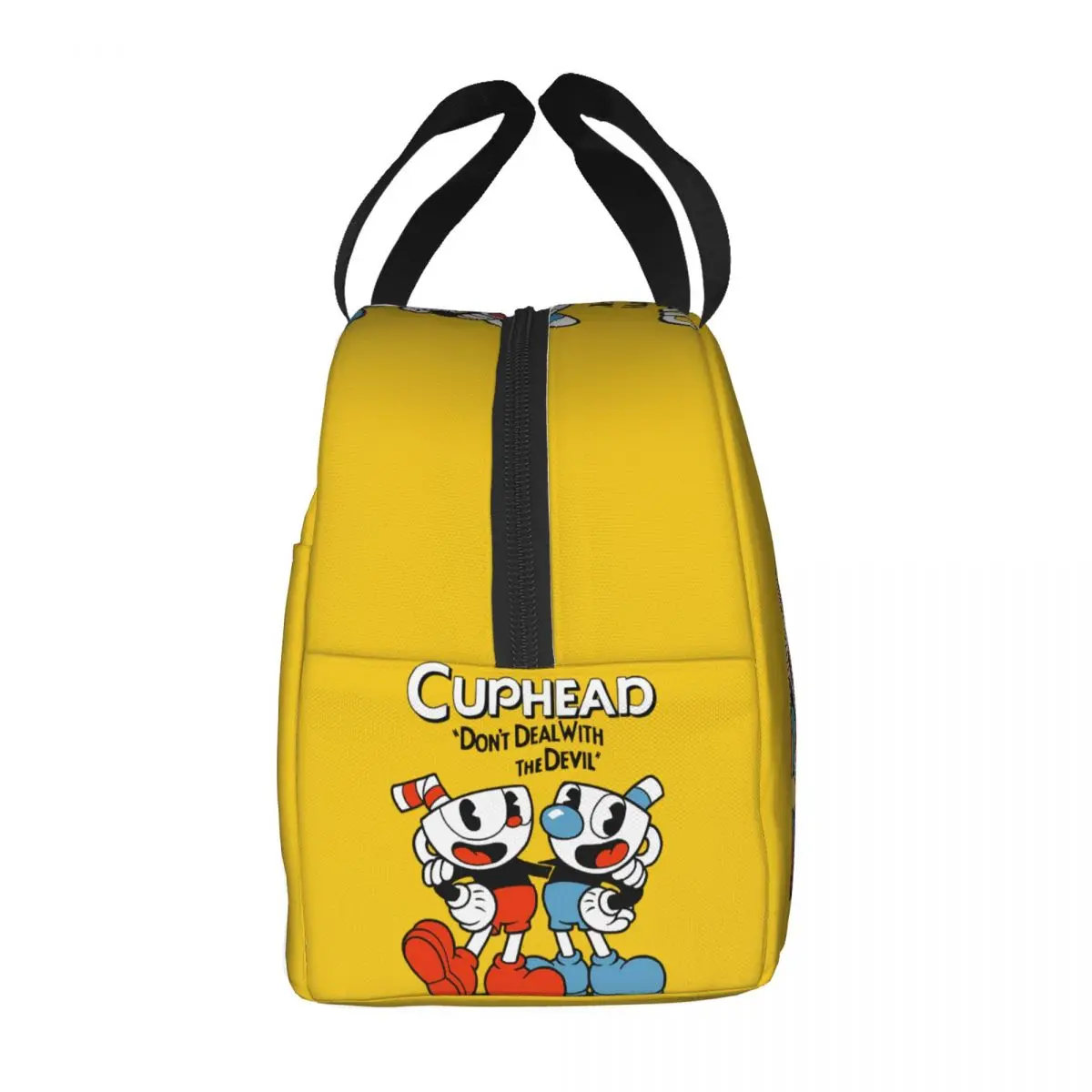 Game Cuphead Mugman Lunch Bag for Work School Waterproof Cooler Thermal Insulated Lunch Box Women Kids Food Tote Bags