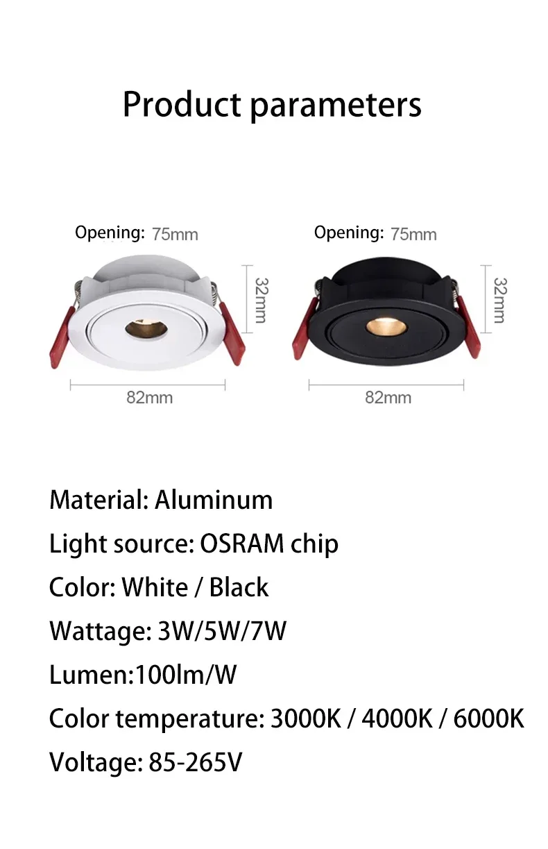 3W 5W 7W Led Spotlights for Home Picture Art Museum