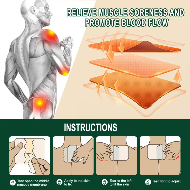 ERAYCEE JOINT Pain Relief Patch Pastes Natural Formula Back Pain Plaster Patch Long-lasting for Sports Sprains