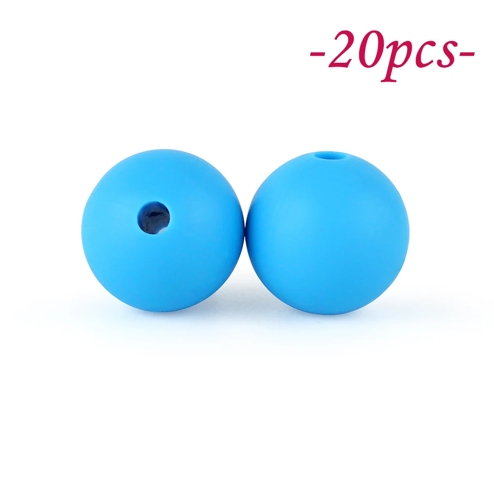 Vibrant Silicone Beads Set for DIY Jewelry & Crafting – 20-Piece Collection