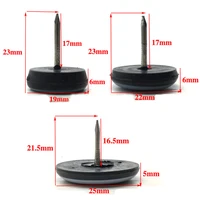 20Pcs 16/19/22/25mm Table Chair Foot Sliders Round Furniture Legs Pads With Screw Cabinet Sofa Glides Floor Protectors Sliders 4