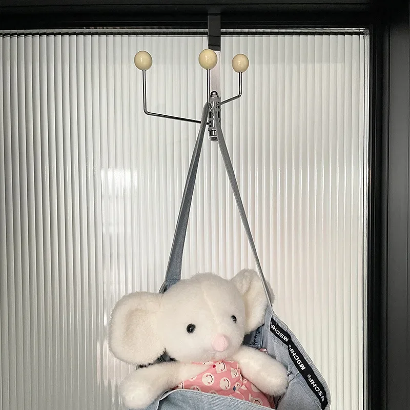 Home Door Back Hook Wall Hanging Rotatable Clothes Towel Hanger Bathroom Space Saving Hook Home Kitchen No Punch Organizer Tools