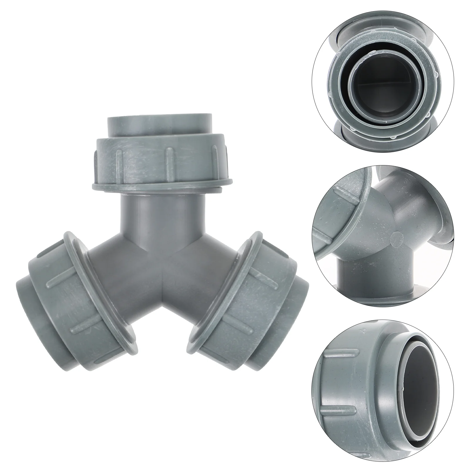

Y Shaped Splitter Hose Connector Outlet for Washing Machine (Grey)