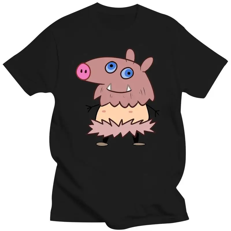 New Demon Slayer Kimetsu No Yaiba Inosuke Pig Boy Funny Mashup Black T-Shirt Breathable Tee Shirt |