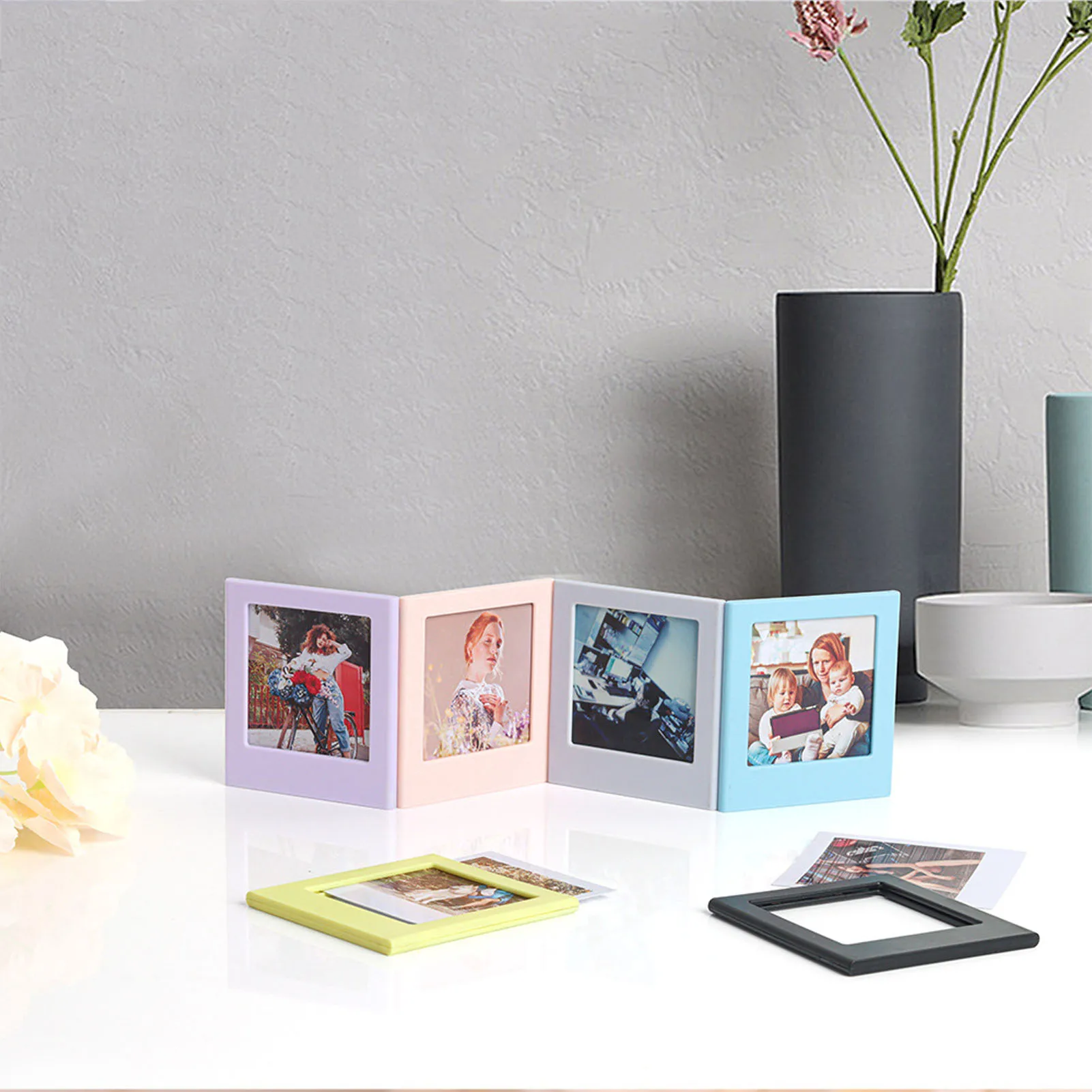 Magnetic Picture Frame Double Sided Magnet Photo Frame Fridge Frames for Square