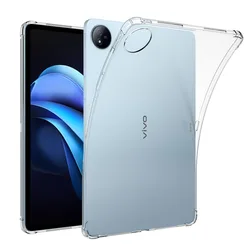 Shockproof Transparent TPU Tablet Cover - Soft Protective Back Case for IQOO Pad2 12.1 (Clear)