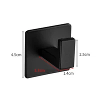 Self-กาวสีดําสีขาวHookสําหรับคีย์กระเป๋าแขวนเสื้อผ้าห้องน้ําRobe Coat Hookผ้าเช็ดตัวห้องน้ําอุปกรณ์ฮาร์ดแวร์ 6