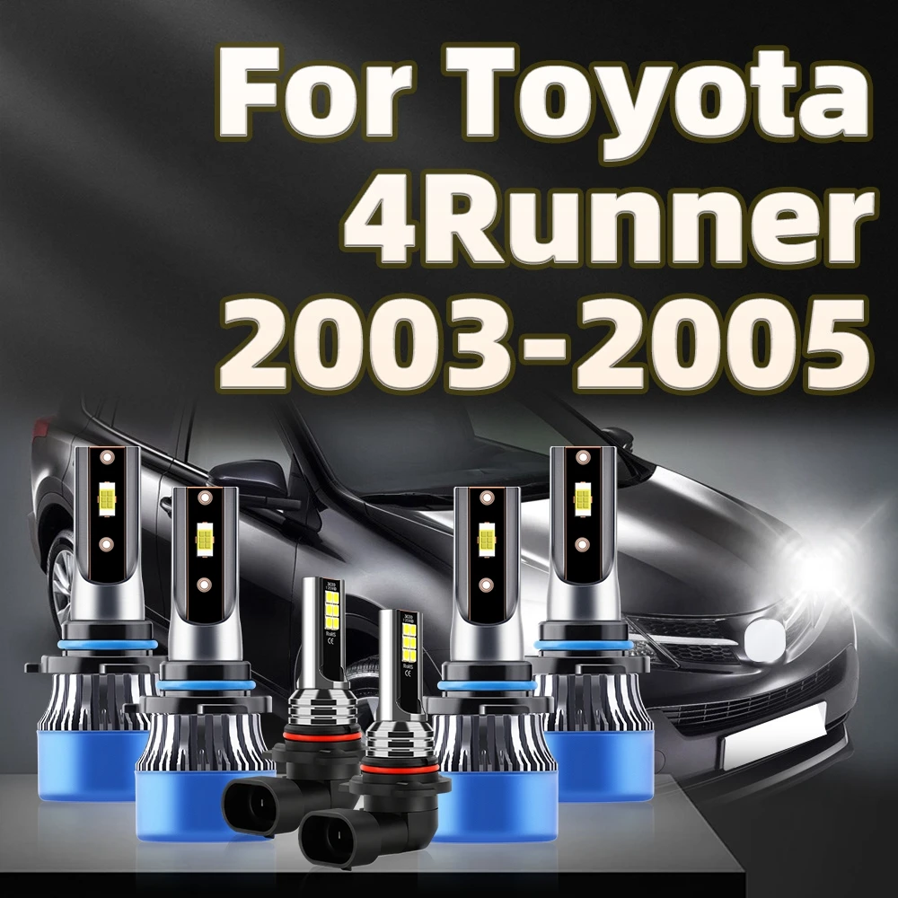 

6pcs 150W 9005 LED Headlight High Power 9006 Turbo Lamp 6000K Car Light Kit For Toyota 4Runner 2003 2004 2005