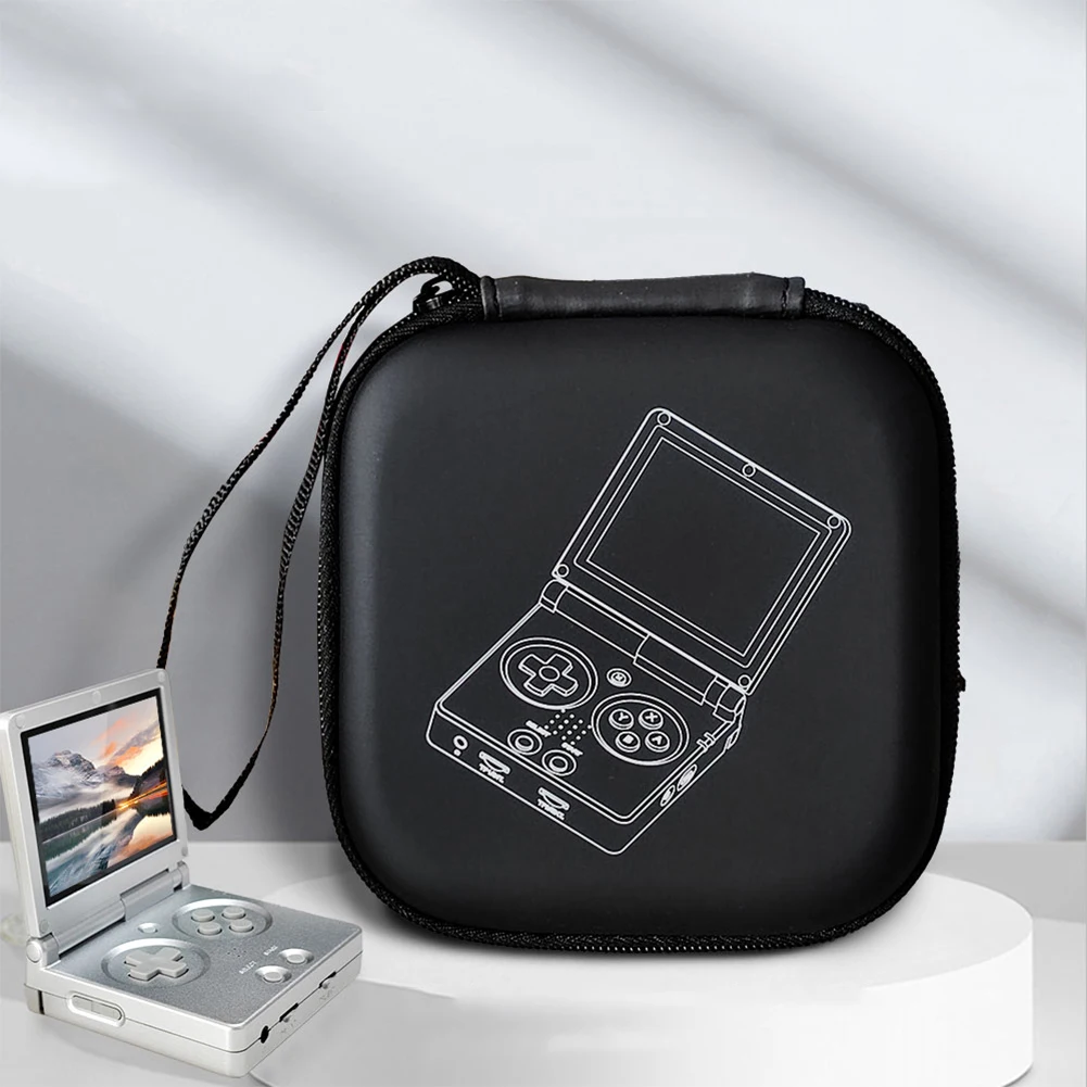 휴대용 케이스 SD 카드용 메쉬 백이 있는 충격 방지 운반 가방 USB 충전 케이블 ANBERNIC RG35XXSP용 휴대용 정리 가방