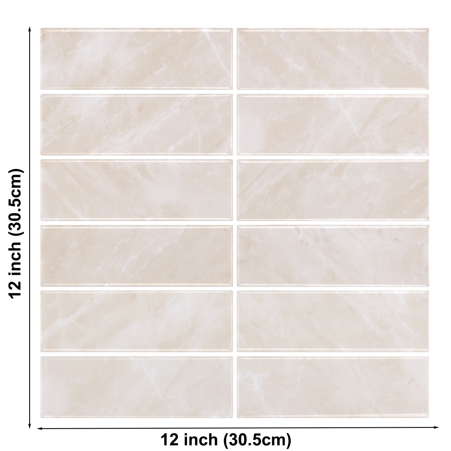 Description Picture 2 of itemSubway Wall Tile Stickers Strong adhesive Marble Tile Sticker Waterproof Vinyl Brick Wallpapaer for Kitchen Home Decoration