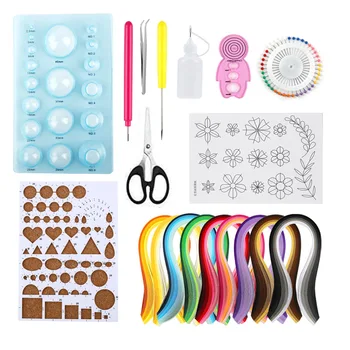Strisce di carta Quilling Tool Kit 10 strumenti 900 strisce colorate per Scrapbooking Decor regalo di natale principianti artigianato fai da te