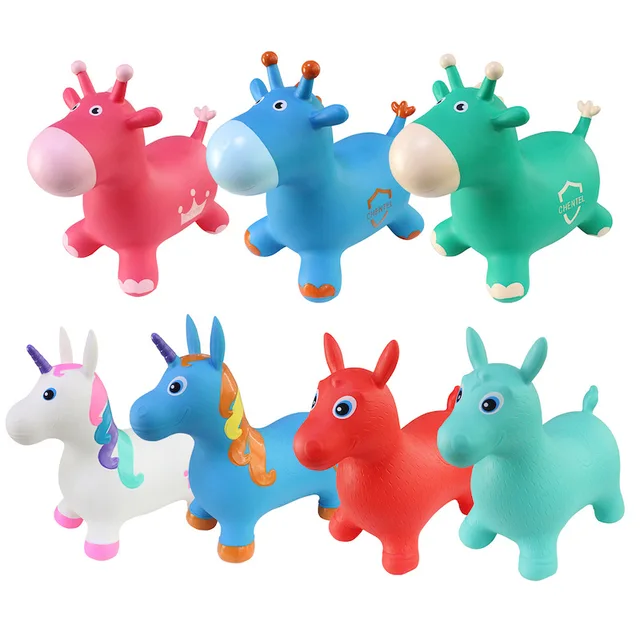 Doki Children Jump Inflatable Toy Horse Vaulting Horse Horse Rubber PVC Toys Movement Wholesale Stalls 2022 1