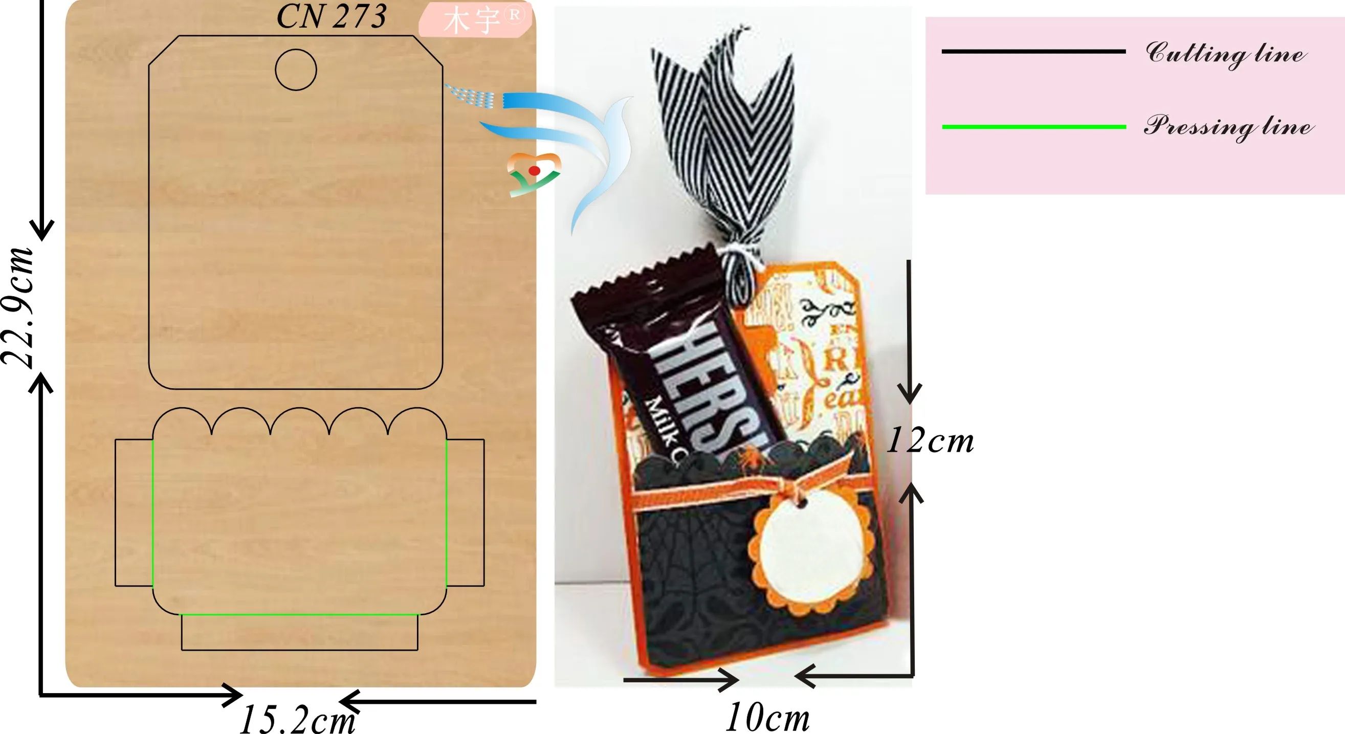 

ScrapbookCutSky-CN273 Storage box Wooden Cutting Knife Die, Used with the Machine