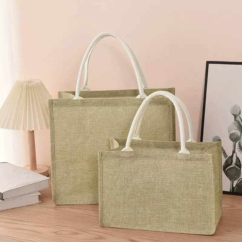 Linen Tote Bag Reusable Grocery Shopping Bag Eco-friendly Supermarket Storage Bag and Organizer tote bags storage bags shopping bag grocery bags linen bags