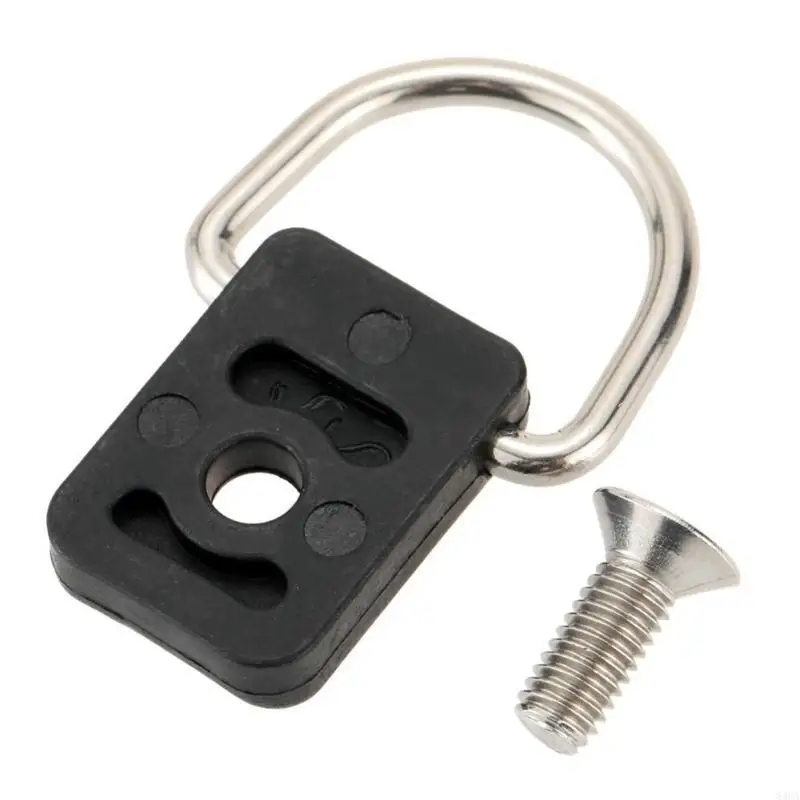 10Pcs 블랙 카약 D 링 카누 D 버클 타이 다운 루프 나사, 안전 카약 D 링 좌석 앵커 로프 고정 용