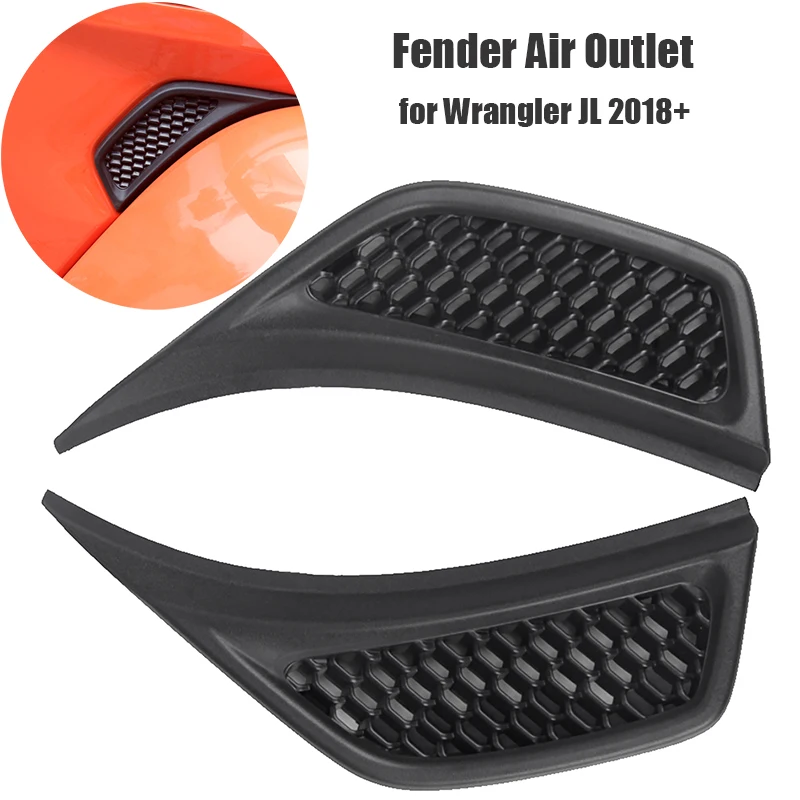 Wheel Fender Air Outlet Bezel Trim Fender Grille Leaf board Panel Fit For Jeep Gladiator Wrangler JL +