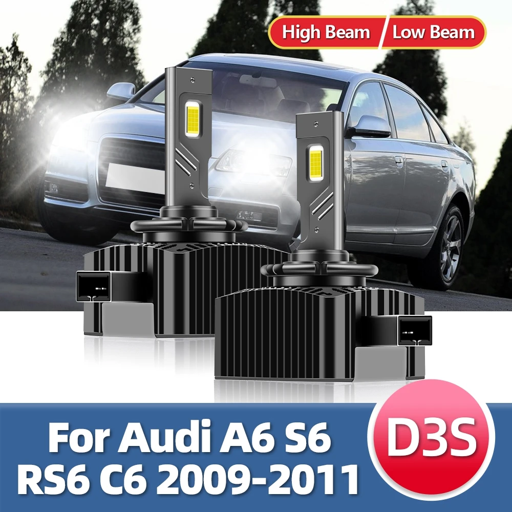 

30000LM D3S Led Headlights HID Bulb 110W Car Light Auto 6500K 12V 24V For Audi A6 S6 RS6 C6 2009 2010 2011