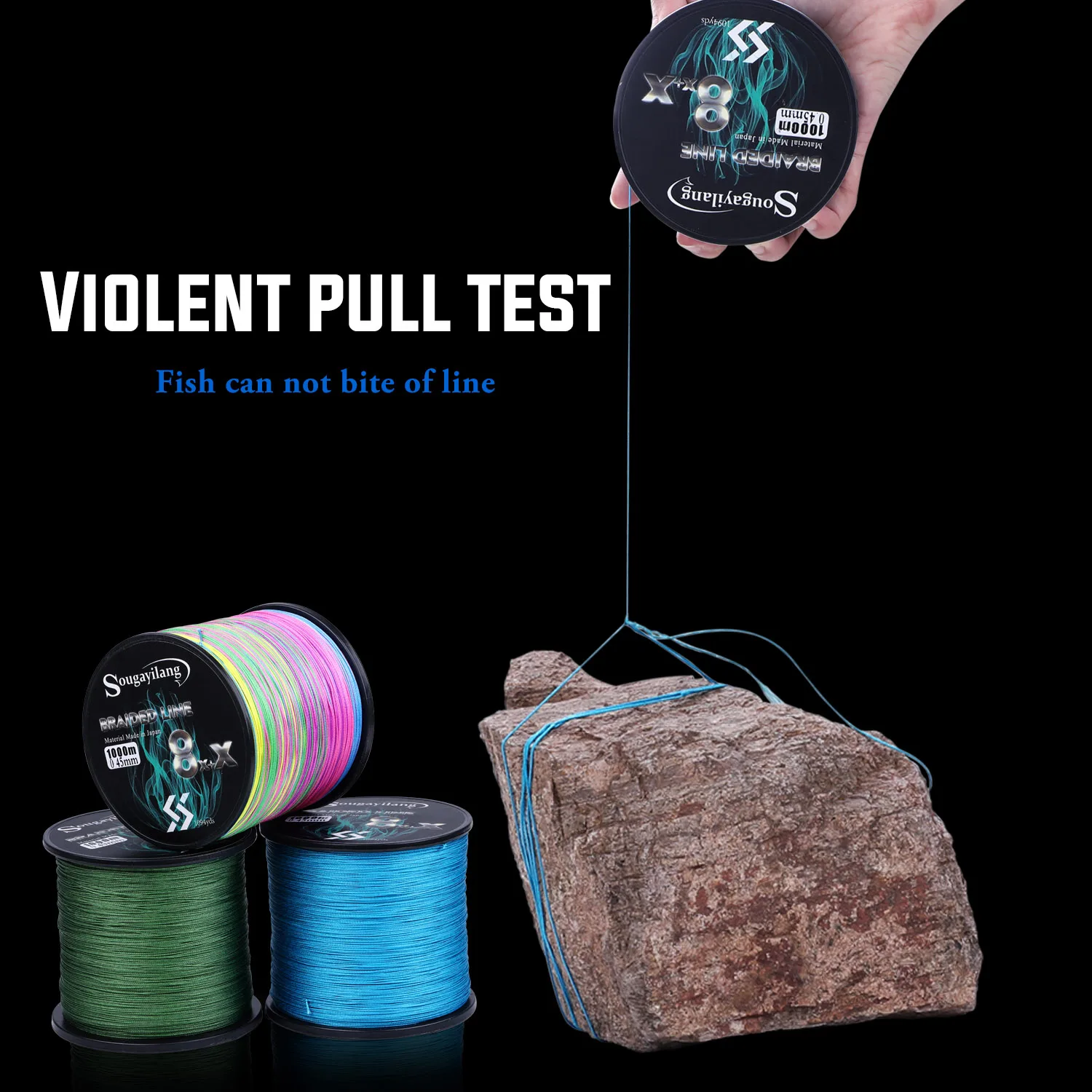 Sougayilang 8 + X السواحل مضفر خيط صنارة الصيد 300...