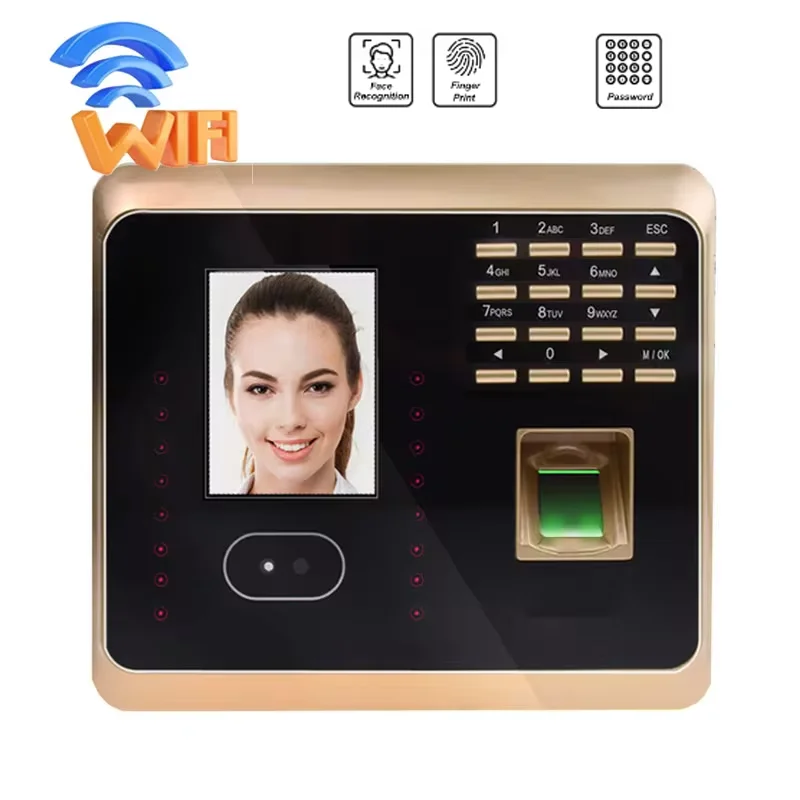 ZK UF100 With WIFI Time Attendance Machine USB Fingerprint Face Facial RFID Card Employee Time Clock Recorder System