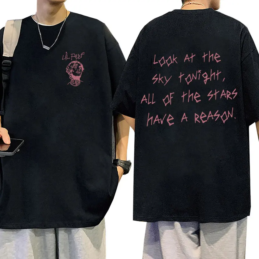 

Rapper Lil Peep Tour Concert Graphic T Shirt Men's Fashion Cotton Short Sleeve T-shirt Unisex Hip Hop Oversized Tees Streetwear