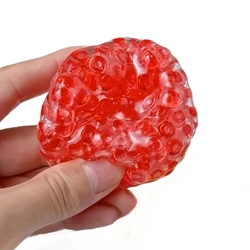 Super Soft Squishy Ice Bead Stress Relief Toy for Relaxation and Anxiety (Red)