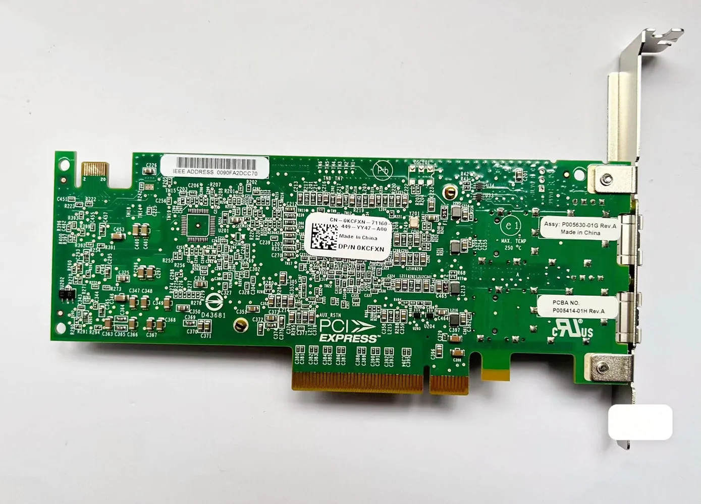 듀얼 포트 Emulex OCE11102 SFP + PCI-e 네트워크 어댑터 카드, 델 IBM 서버 WIN 8/9/10 용 P005414, 10GB 2