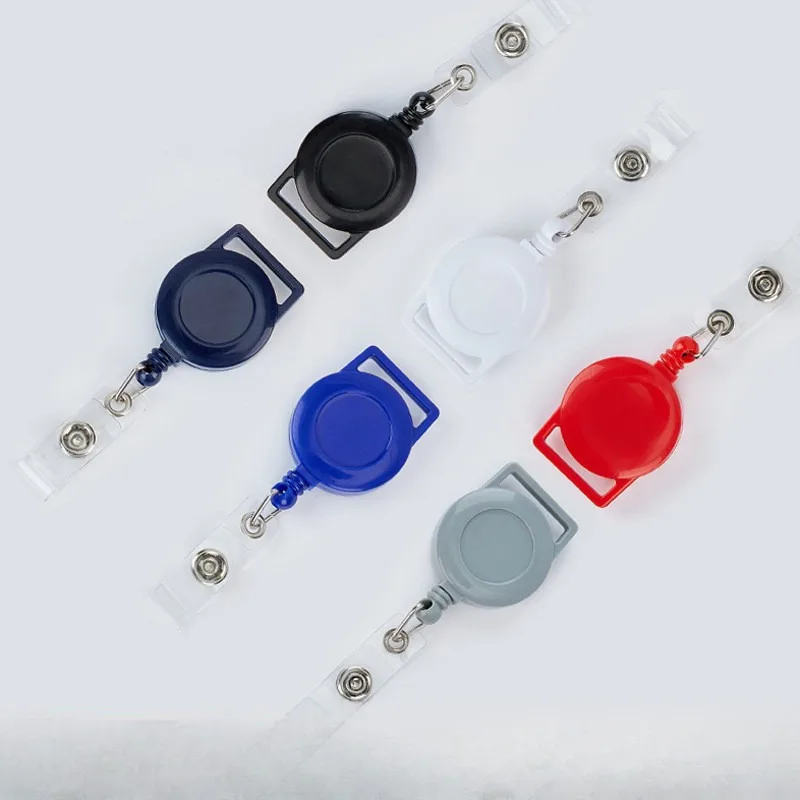 3pcs Retractable Badge Reels for 2.0cm Lanyard Pass Work Card ID Tag Accessory Staff Employee Badge Holder Clips