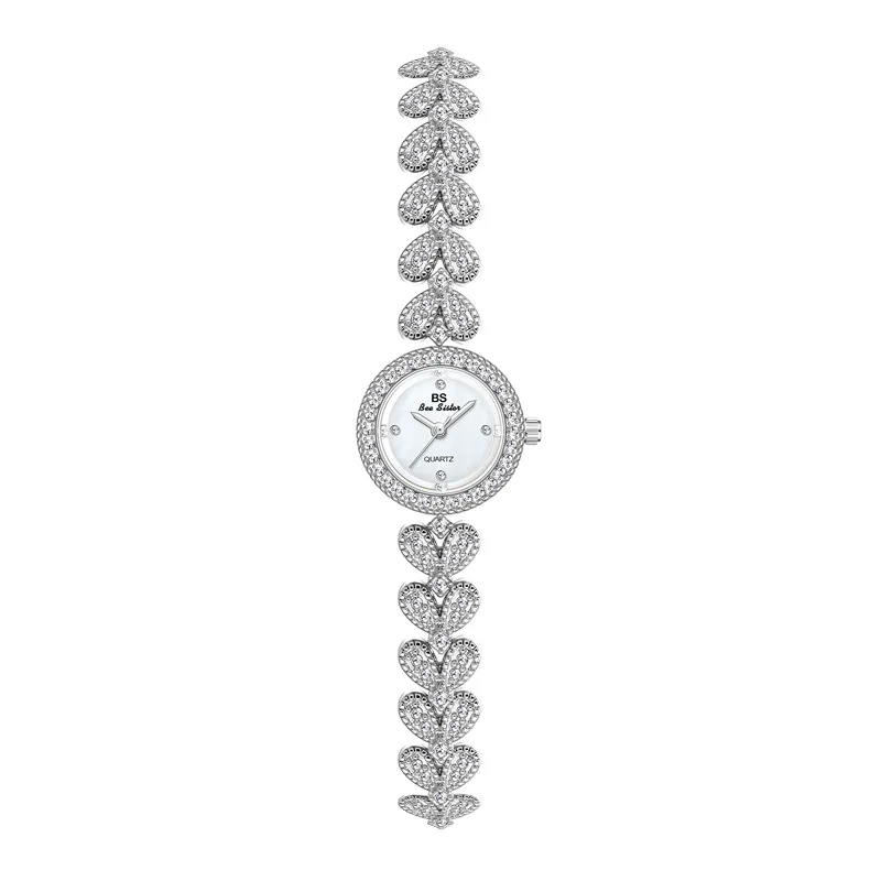 Luxo Pulseira Coração Diamante para Mulheres Relógio Quartzo Impermeável Mostrador Pequeno Chique Presente de Natal Nova Chegada 2023 Fa1738 - Image 3