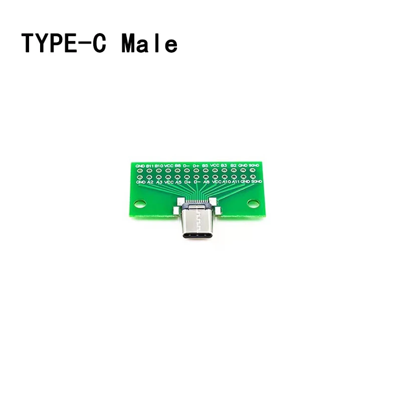 Sourcing Map 2 Pcs Type-C Mâle à Femelle USB 3.1 Test PCB