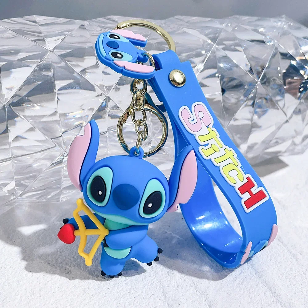 

Disney Anime Figure Key Chain Lilo & Stitch Cartoon Car Car Keychain Pendant Backpack Decorated Key Chain Christmas Gift for Kid