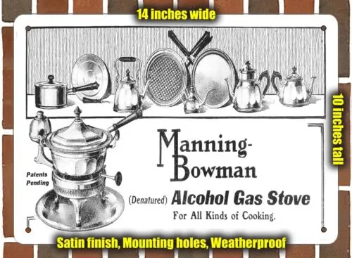 

Метал знак-1896 Manning-Bowman спиртовая газовая плита-10x14 дюймов